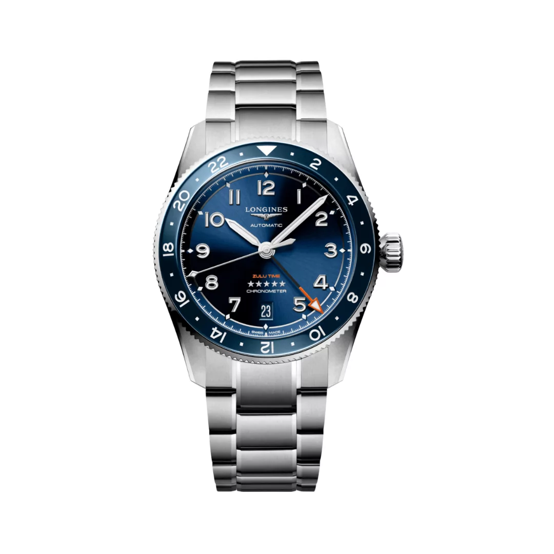 Longines-Spirit-Zulu-Time-L38024936-Automatic.png Longines Spirit Zulu Time L38024936 Automatic Stainless steel 39mm Blue Dial Mens Watch - Image 1