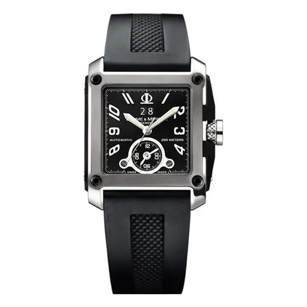 MOA08749-1.jpg Baume & Mercier Hampton Xl Moa08749 Black Roman Dial Magnum 45Mm Stainless Steel & Titanium Men’S Watch - Image 1