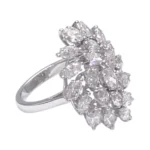 MQ RING- 3.18 CTS-HRD-E-F/VVS-VS,R88R,Total Wt – 7.02 gm