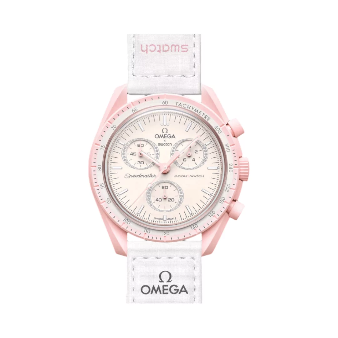 Omega-X-Swatch-Mission-To-Venus-So33P100.png Omega X Swatch Mission To Venus So33P100 Moonswatch White Strap - Image 1