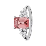 PINK TOURMALINE OCTAGONAL RING-F-G/VS 3.30 CTS- R28R,Total Wt -4.65gm - Image 3