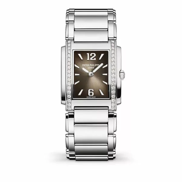 PP_4910_1200A_010.jpeg (1) Patek Philippe Twenty~4 4910/1200A-010 Gray Sunburst Dial Diamond-Set Bezel 25Mm X 30Mm Stainless Steel Ladies Watch - Image 1