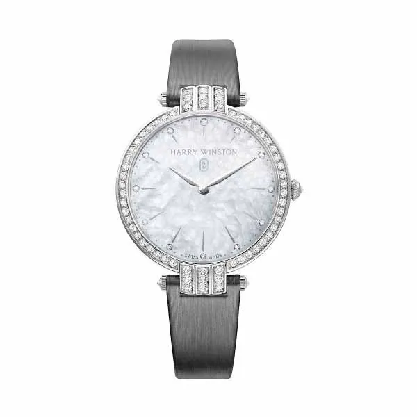 PRNQHM36WW001.jpg Harry Winston Premier 36Mm 18K White Gold Ladies Watch - Image 1