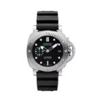 Panerai Luminor Submersible Pam00973 Black Dial 42Mm Stainless Steel Black Rubber Straps Men’S Watch