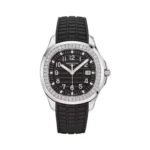 Patek Philippe Aquanaut 5267/200A-001 Diamond-Set Bezel 39mm Luce Black Dial Unisex Watch
