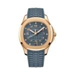 Patek Philippe Aquanaut 5269R-001 Travel Time Quartz Rose Gold 38.8mm Blue Dial Unisex Watch