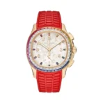 Patek Philippe Aquanaut 7968/300R-001 Rainbow Bezel 18K Rose Gold Case Mother Of Pearl Dial