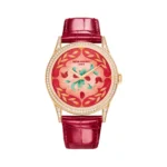 Patek Philippe Calatrava 5077/100R-041 Floral Caprice Rare Handcrafts 37mm Red Dial Womens Watch