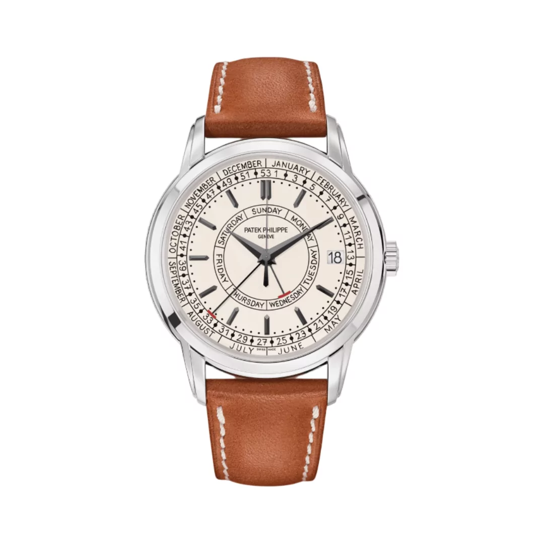 Patek-Philippe-Calatrava-5212A-001.png Patek Philippe Calatrava 5212A-001 Silvery Opaline Dial Leather Strap 40mm Silver Dial Mens Watch - Image 1