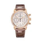 Patek Philippe Complications 7150/250R Chronograph 18k Rose Gold Brown Alligator Leather Strap
