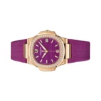 Patek Philippe Nautilus 7010R-013 Quartz Diamond Lacquered Purple Dial - Image 4