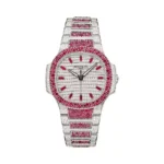 Patek Philippe Nautilus 7118-1452G-001 Haute Joaillerie Diamond Gel 35mm White Dial Womens Watch