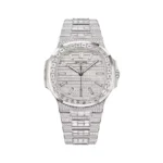 Patek Philippe Nautilus Haute Joaillerie 5811/1460G-001 White Gold Full Diamond 41mm Men’s Watch