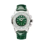 Patek Philippe World Time 5930P-001 Flyback Chronograph Platinum Green Dial