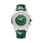 Patek Philippe World Time 5930P-001 Flyback Chronograph Platinum Green Dial