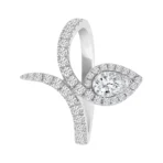 Pear & Round Ring -1.00 CTS,1048R,HRD-F-G/VS-SI,Total Wt – 4.13gm - Image 3