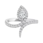 Pear & Round Ring -1.00 CTS,1048R,HRD-F-G/VS-SI,Total Wt – 4.13gm