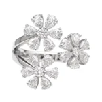 Pear & Round Ring -1.65 CTS,1043R,HRD,F-G,VVS-VS,Total Wt – 4.38gm