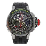 Richard Mille Rm 39-01 Automatic Winding Flyback Chronograph Aviation 50Mm Stainless Steel Black Rubber Men’S Watch