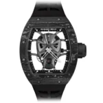 Richard Mille Rm 52-06 Mask Black Carbon Tourbillon 42Mm Black Rubber Straps Men’S Watch