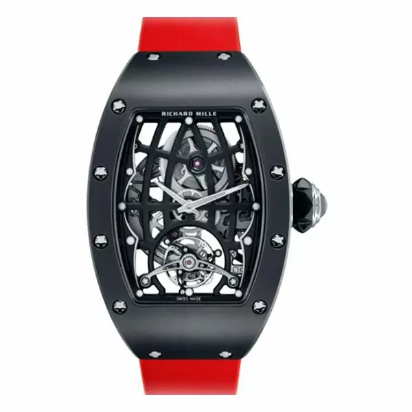 RM-74-01.jpg Richard Mille Rm 74-01 Automatic In-House Tourbillon 34Mm Grey Cermet Red Rubber Straps Ladies Watch - Image 1