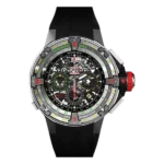 Richard Mille Rm 60-01 Regatta Flyback Chronograph Skeletonized Dial 50Mm Titanium Black Rubber Straps Men’S Watch