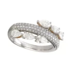 ROUND-PEAR RING-HRD-E-F/VVS-VS 1.64 CTS- A53R,Total Wt -5.76gm