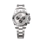 Rolex Cosmograph Daytona 126509-0003 White Gold with Engraved Bezel Silver Dial