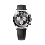 Rolex Cosmograph Daytona 126519lN-0002 White Gold Ceremic Bezel Black Rubber Strap Black Dial