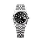 Rolex Datejust 126234-0015 Oystersteel White Gold Black Index Dial 36 Unisex Watch