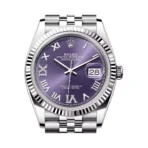Rolex Datejust 126234-0021 Oystersteel White Gold Aubergine Dial 36mm Women’s Watch - Image 2