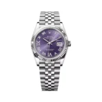 Rolex Datejust 126234-0021 Oystersteel White Gold Aubergine Dial 36mm Women’s Watch