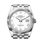 Rolex Datejust 126234-0025 Oystersteel White Gold White Roman Dial 36mm Unisex Watch - Image 3