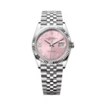 Rolex Datejust 126234-0031 Oystersteel White Gold Roman Numerals Pink Dial 36mm Women’s Watch