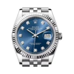 Rolex Datejust 126234-0037 Oystersteel White Gold Diamond Numerals Bright Blue Dial 36mm Unisex Watch - Image 2