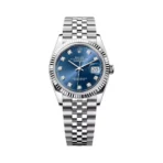 Rolex Datejust 126234-0037 Oystersteel White Gold Diamond Numerals Bright Blue Dial 36mm Unisex Watch