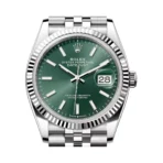Rolex Datejust 126234-0051 Oystersteel White Gold Mint Green Dial 36mm Unisex Watch - Image 2