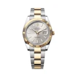 Rolex Datejust 126333-0001 Oystersteel 18kt Yellow Gold 41mm Silver Dial Mens Watch