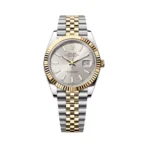 Rolex Datejust 126333-0002 Oystersteel 18kt Yellow Gold 41mm Silver Dial Mens Watch