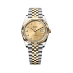 Rolex Datejust 126333-0012 Oystersteel 18kt Yellow Gold Diamond Numerals 41mm Champagne Dial Mens Watch