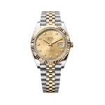Rolex Datejust 126333-0012 Oystersteel 18kt Yellow Gold Diamond Numerals 41mm Champagne Dial Mens Watch