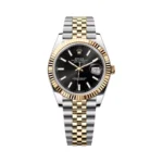 Rolex Datejust 126333-0014 Oystersteel 18Kt Yellow Gold 41mm Black Index Dial Men’s Watch