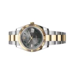 Rolex Datejust 126333-0019 Oystersteel 18kt Yellow Gold Green Numerals 41mm Grey Dial Mens Watch - Image 3