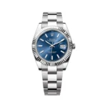 Rolex Datejust 126334-0001 Oystersteel White Gold Bezel 41Mm Blue Index Dial Men’s Watch