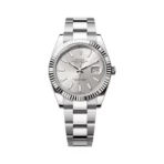Rolex Datejust 126334-0003 Oystersteel 18K White Gold Bezel Silver Index Dial 41mm Mens Watch