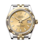 Rolex Datejust 31mm 278273 Yellow Dial Steel And Gold Yellow Gold Fluted Bezel Jubilee Womens Watch
