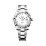 Rolex Datejust 41 Oyster Perpetual 126334-0023 White Gold Roman Numerals 41mm White Dial Mens Watch