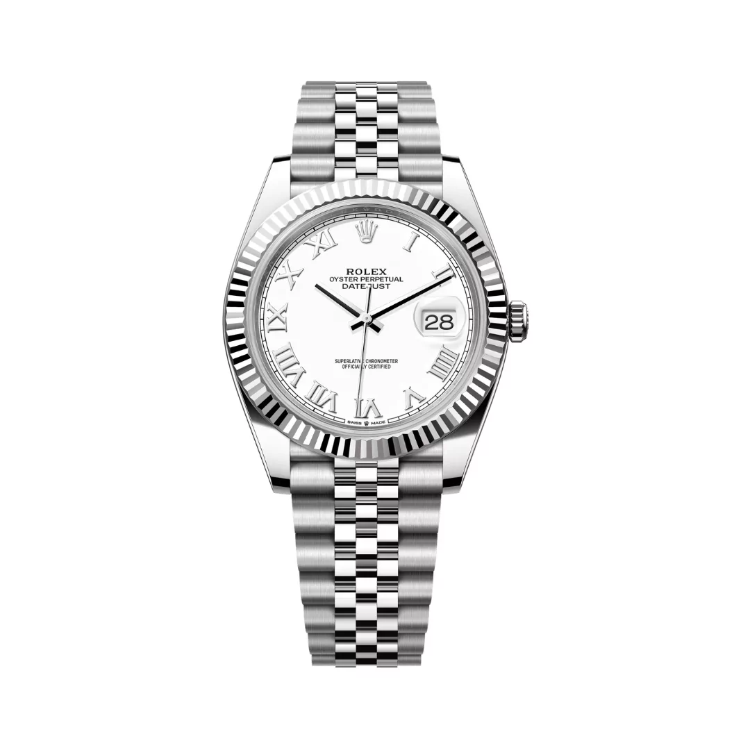 Rolex-Datejust-41-Oyster-Perpetual-126334-0024.png Rolex Datejust 41 Oyster Perpetual 126334-0024 White Gold 41mm White Dial Roman Numerals Mens Watch - Image 1