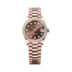 Rolex Datejust M278285RBR-0006 President Bracelet 31mm Everose Gold Dial Womens Watch