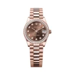 Rolex Datejust M278285RBR-0006 President Bracelet 31mm Everose Gold Dial Womens Watch